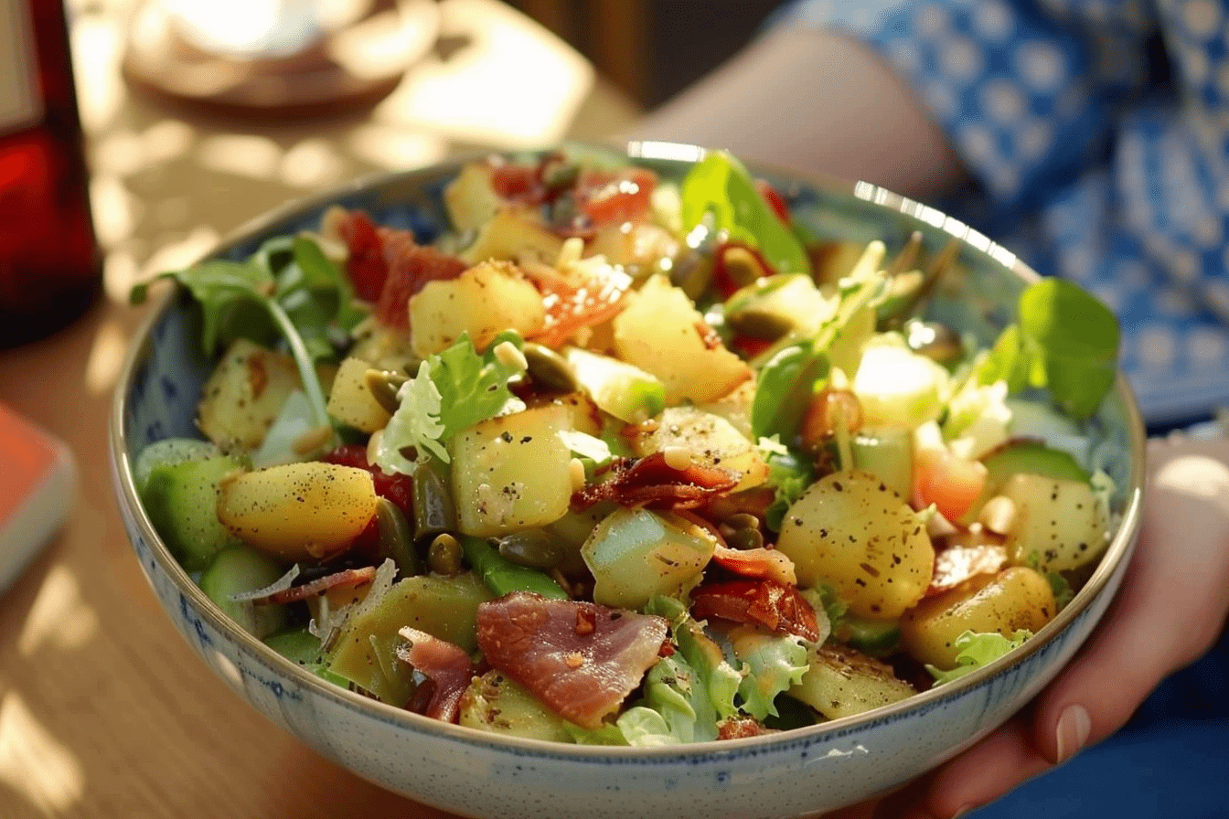 salade paysan pommes de terre rissolées