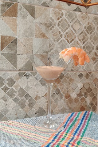 cocktail crevettes bien présenté