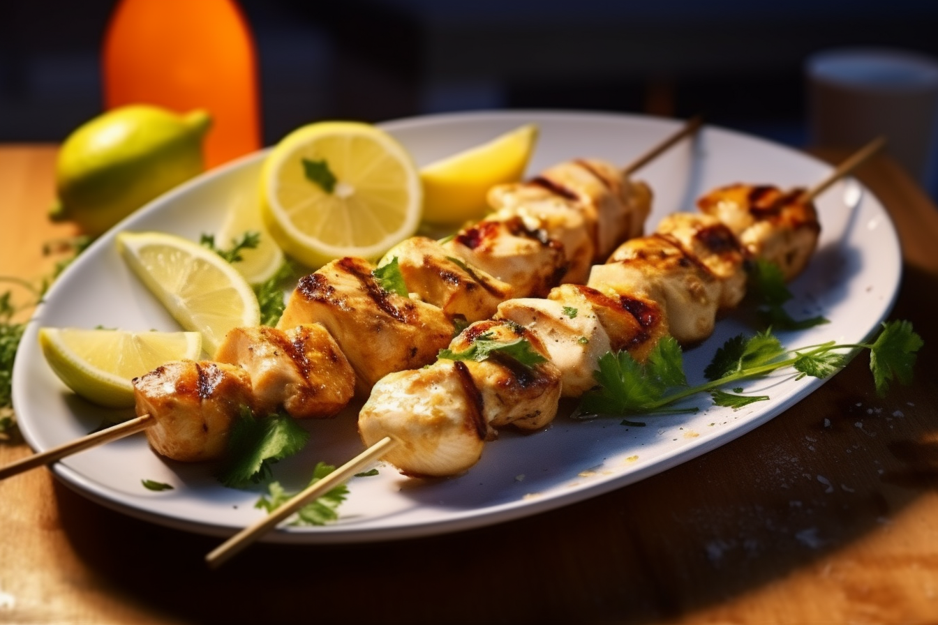 brochette poulet citron