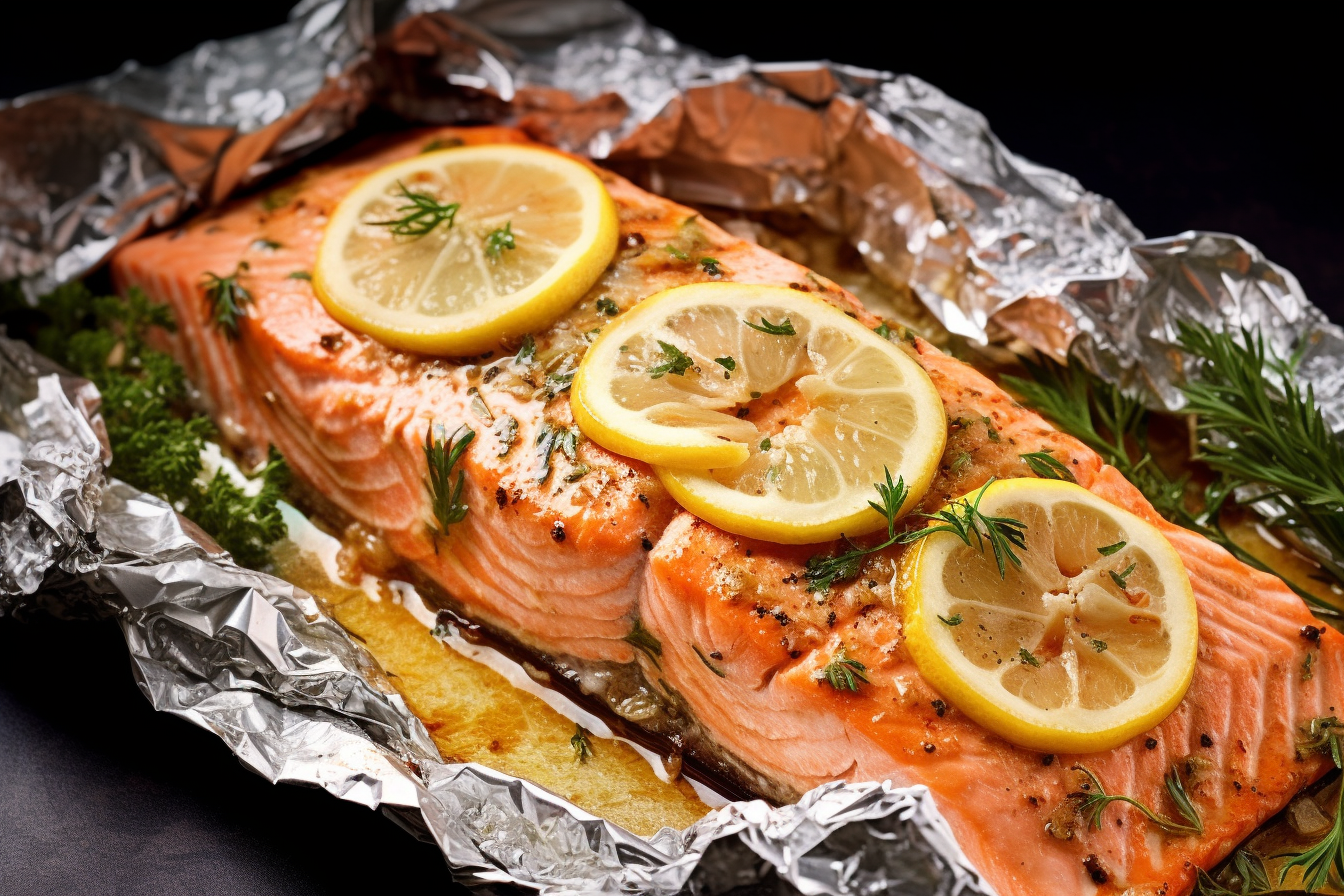 saumon en papillotte et citrons