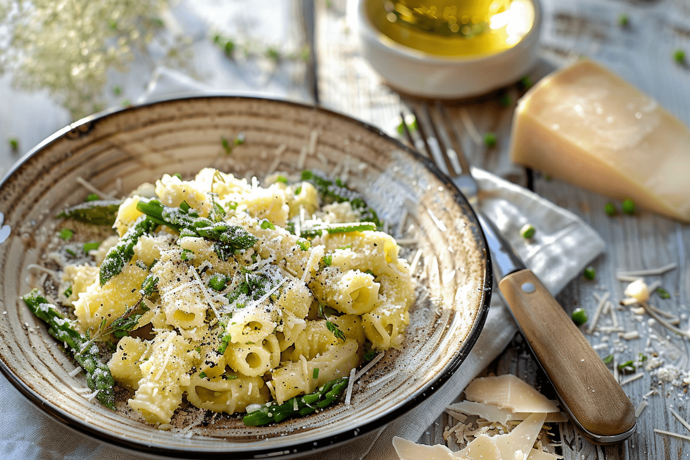 pâtes asperge parmesan