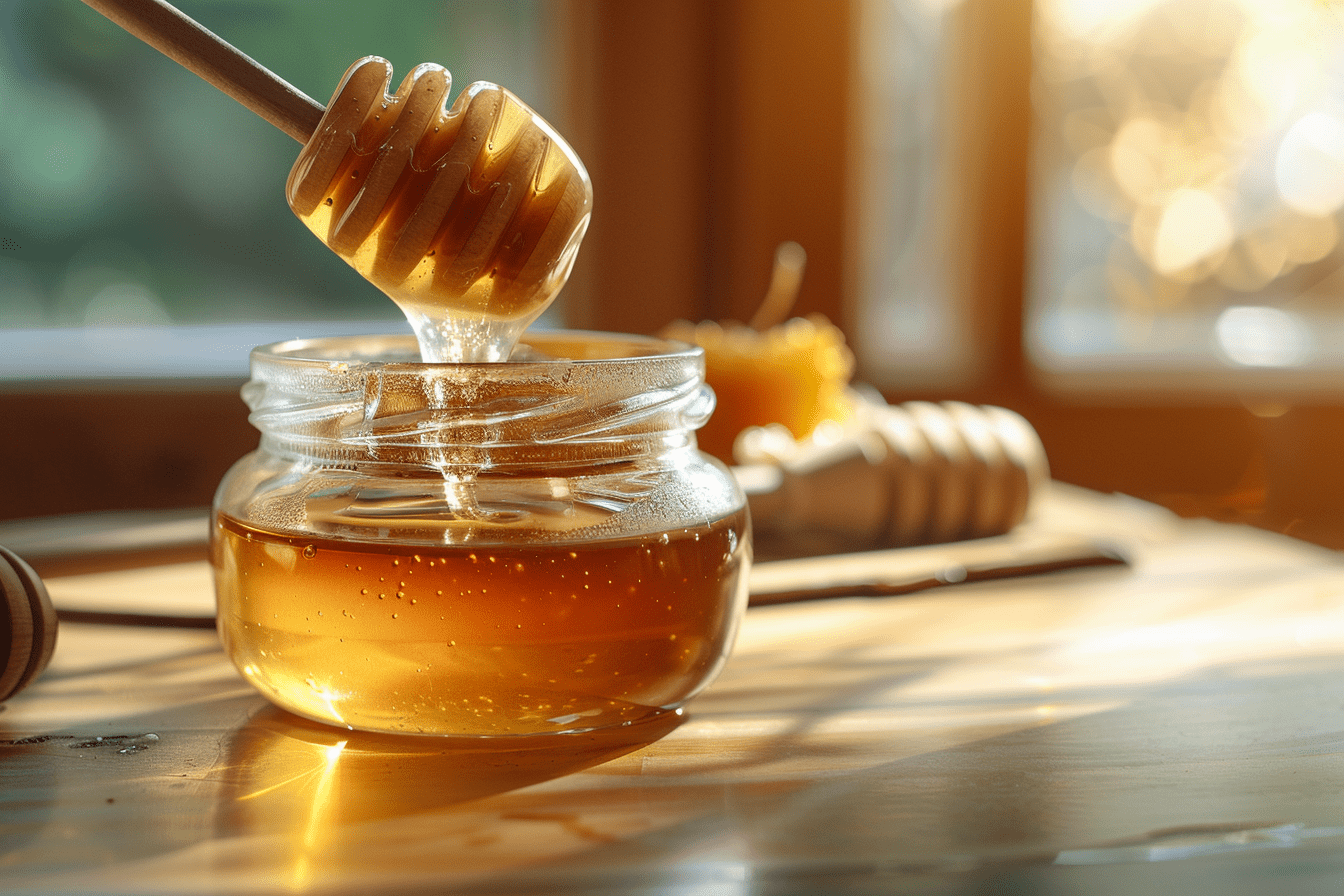 pot de miel transparent