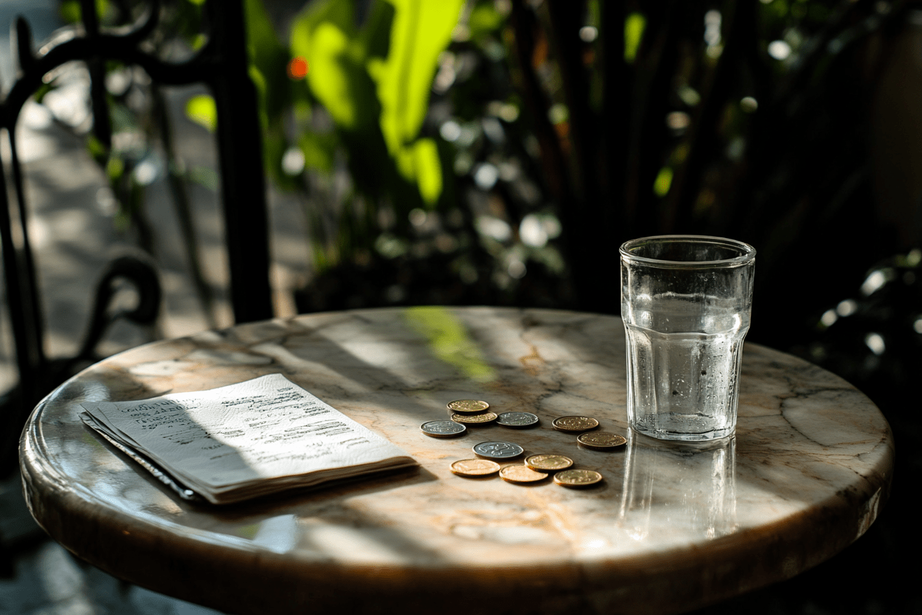 addition pièces à un restaurant amérique latine