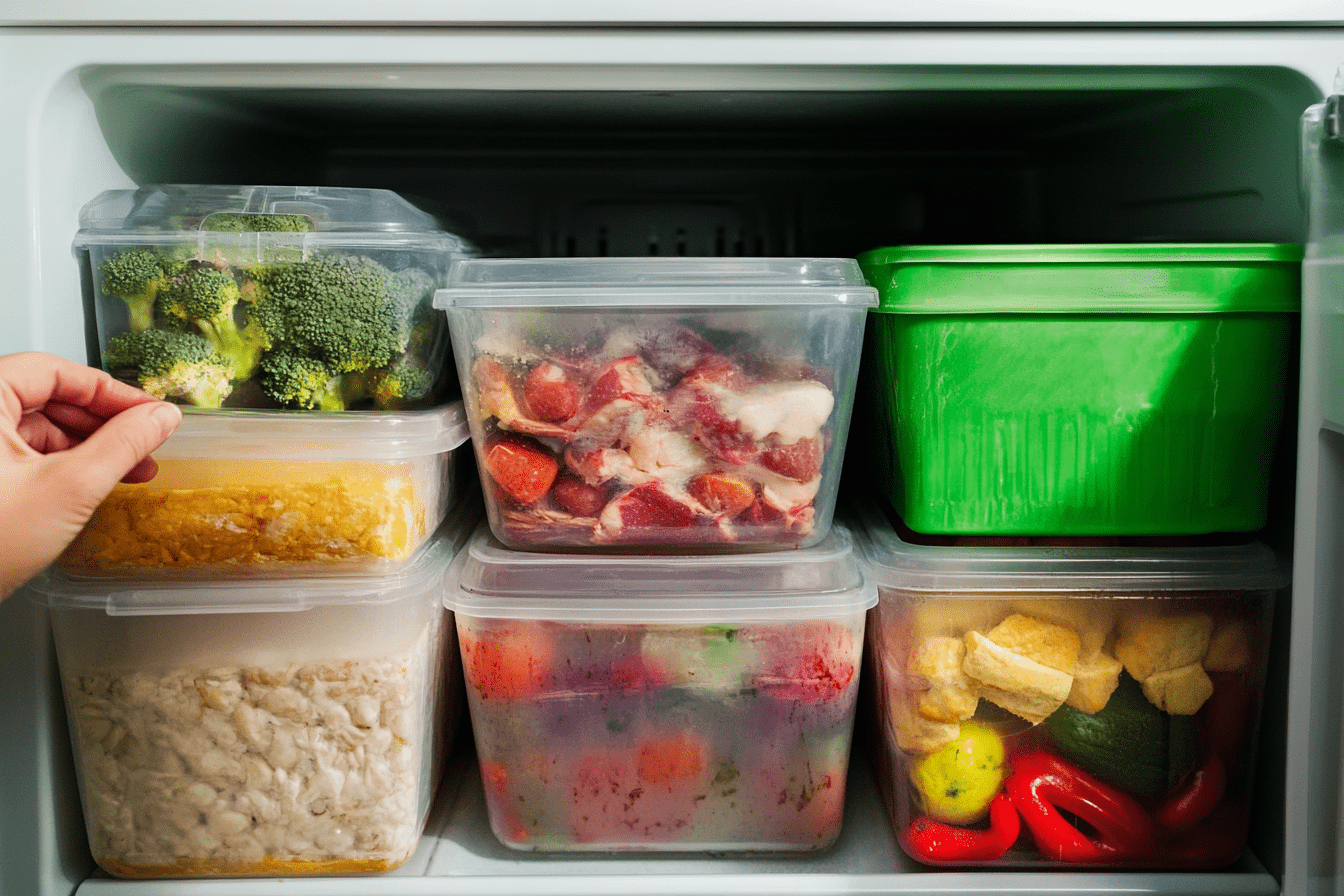 tupperware dans le congélateur