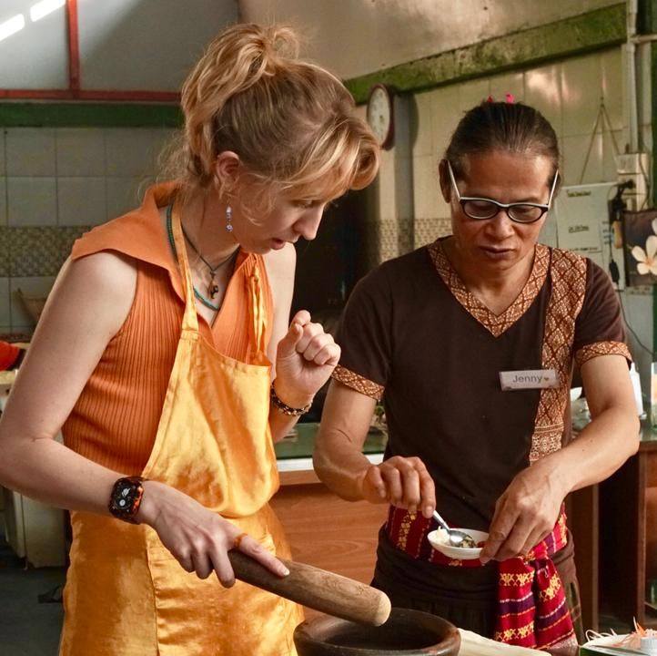 jenny cooking garden thai teacher bangkok